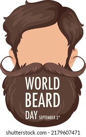 World Beard Day September 3 Banner illustration