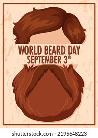 World Beard Day September 3 Poster Template illustration