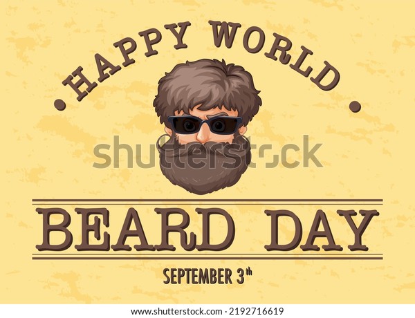 World Beard Day September 3 Poster Stock Vector Royalty Free 2192716619 Shutterstock 