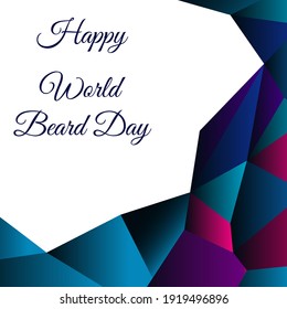 World Beard Day . Suitable for greeting card poster and banner