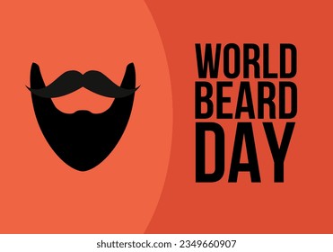 World Beard Day. Template for Background, Poster, Banner, Greeting card. Vector illustration