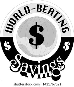 World beating savings vector illustration eps10