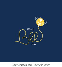 World Bee Day calligraphy hand lettering with cute cartoon bees and world map. Easy to edit vector template for banner, poster, flyer, sticker, postcard, t-shirt, etc.