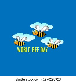 world bee day concept. illustration vector