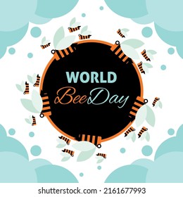 world Bee Day lettering design. Vector Illustration world Bee Day