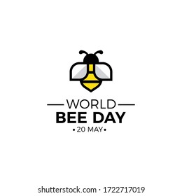 World bee day. Logo icon vector template.