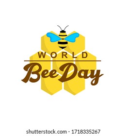 World Bee Day Logo Vector Template Design Illustration