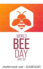 World Bee Day May 20 Vector Stock Vector (Royalty Free) 2152876243 ...