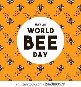 World Bee Day. May 20. Seamless pattern. Eps 10. 