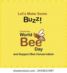 World Bee Day, May 20th, Creative Vector Template Design