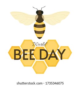 World Bee Day Vector Design. Save the bees.