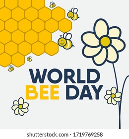 World bee day vector template.