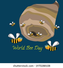 world bee day web banner design. illustration vector