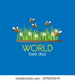 world bee day web banner design. illustration vector