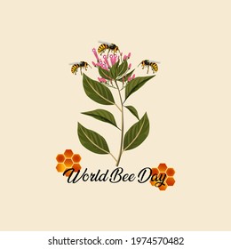 world bee day web banner design.illustration vector