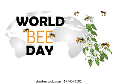 world bee day web banner design. ilustration vector