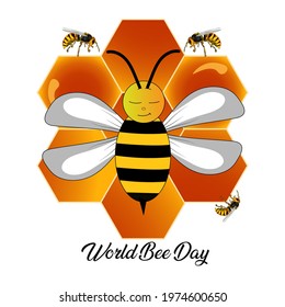 world bee day web banner design. illustration vector