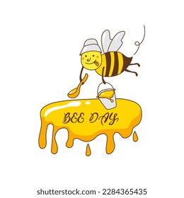 World Bee Day.International Bee Day.World bee day vector template.