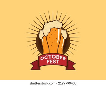 World beer celebration day october festival design vector