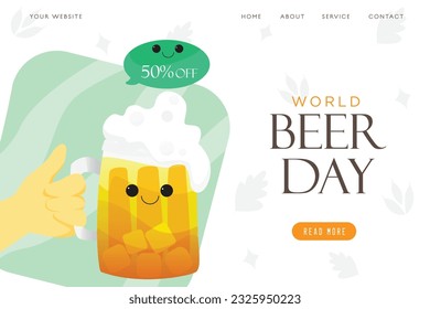 World Beer day  Vector Illustration for beer Day