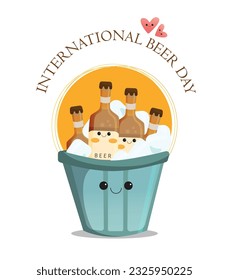 World Beer day  Vector Illustration for beer Day
