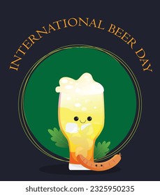 World Beer day  Vector Illustration for beer Day