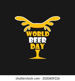 World Beer Day Vector text Design. Vector Illustration