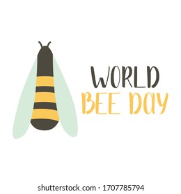 World bees day. Save the bees. Environment protection. Bright flat vector illustration. Perfect for card, poster, booklet, flyer