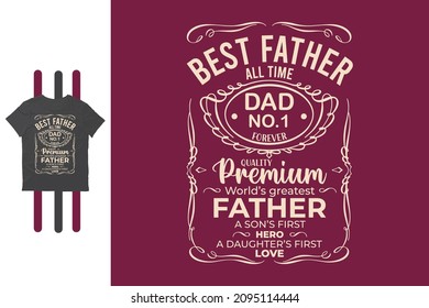 World best father t shirt design