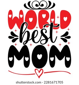 Weltbeste Mutter, Design und Vektordatei.