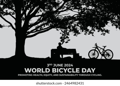 World Bicycle Day, 3rd June.world bicycle day unique stunt cycle . Promoting Health, Equity, and Sustainability through Cycling. women riding a bicycle. 