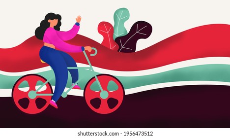 World bicycle day background illustration vector.