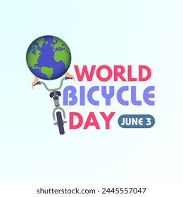 World Bicycle Day campaign or celebration graphic resources. Cycle for Sustainability: World Bicycle Day Commemoration