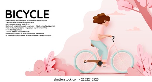 World bicycle day  and car free day in pastel color scheme concept art vector illustration