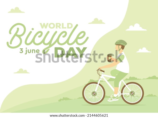 world bicycle day\
cartoon illustration