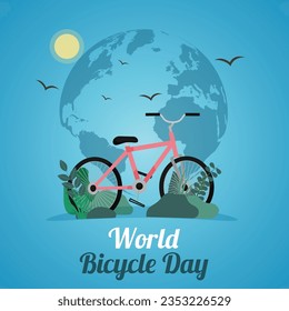 World bicycle day celebration ,earth, man
