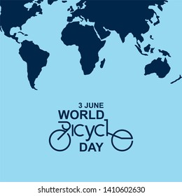World Bicycle Day Celebration Vector Template Design Illustration
