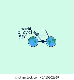 World Bicycle Day Celebration Vector Template Design Illustration