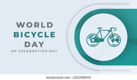 World Bicycle Day Celebration Vector Design Illustration for Background, Poster, Banner, Advertising, Greeting Card