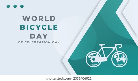 World Bicycle Day Celebration Vector Design Illustration for Background, Poster, Banner, Advertising, Greeting Card