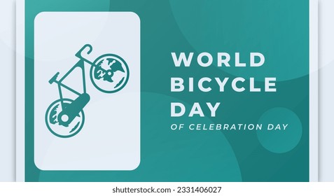 World Bicycle Day Celebration Vector Design Illustration for Background, Poster, Banner, Advertising, Greeting Card