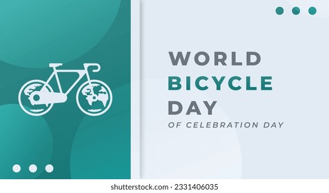 World Bicycle Day Celebration Vector Design Illustration for Background, Poster, Banner, Advertising, Greeting Card