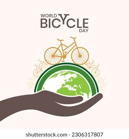 World Bicycle Day Concept. It is a health awareness concept celebrated on june 3