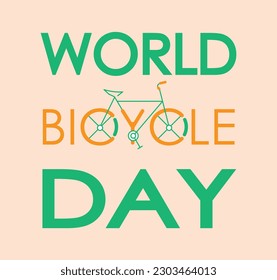 world bicycle day design concept with bicycle