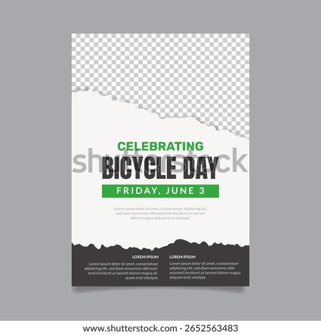 world bicycle day flyer template