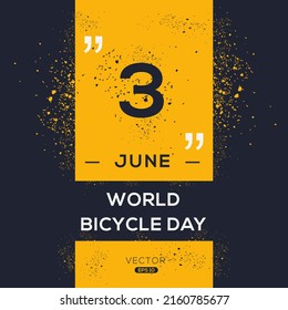 Día Mundial de la Bicicleta, celebrado el 3 de junio.