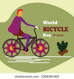 world bicycle day illustration art