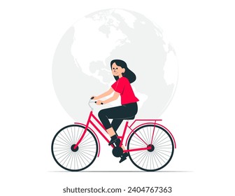 World bicycle day. International bicycle holiday vector concept

