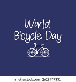 World Bicycle Day Jun 3 banner design