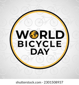 World Bicycle Day June 3 Background Vector Illustration